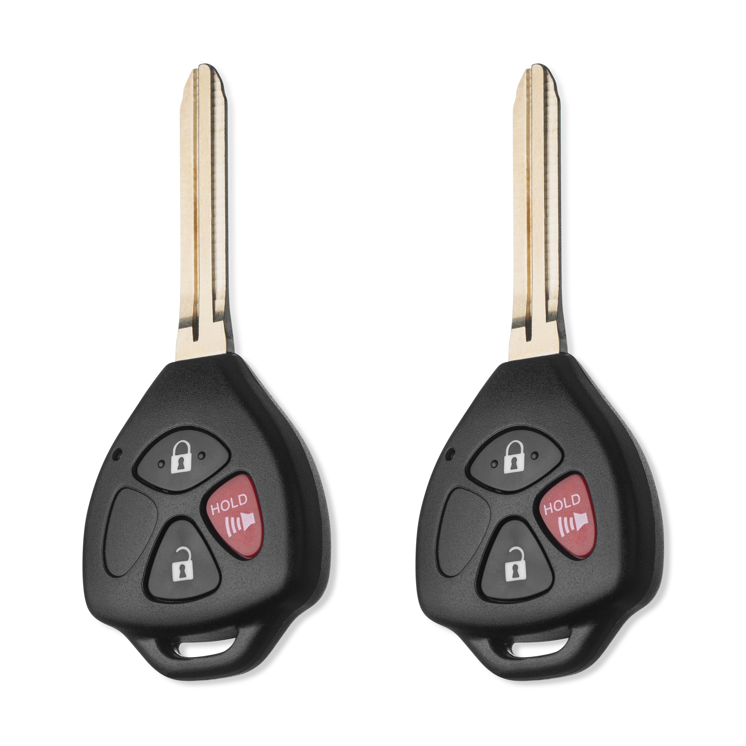 FOBTEK Keyless Entry Remote Head Key Fob for Scion tC xD Toyota Yaris Replacement for MOZB41TG, 89070-52850 (for 4D-67, 3-Button)
