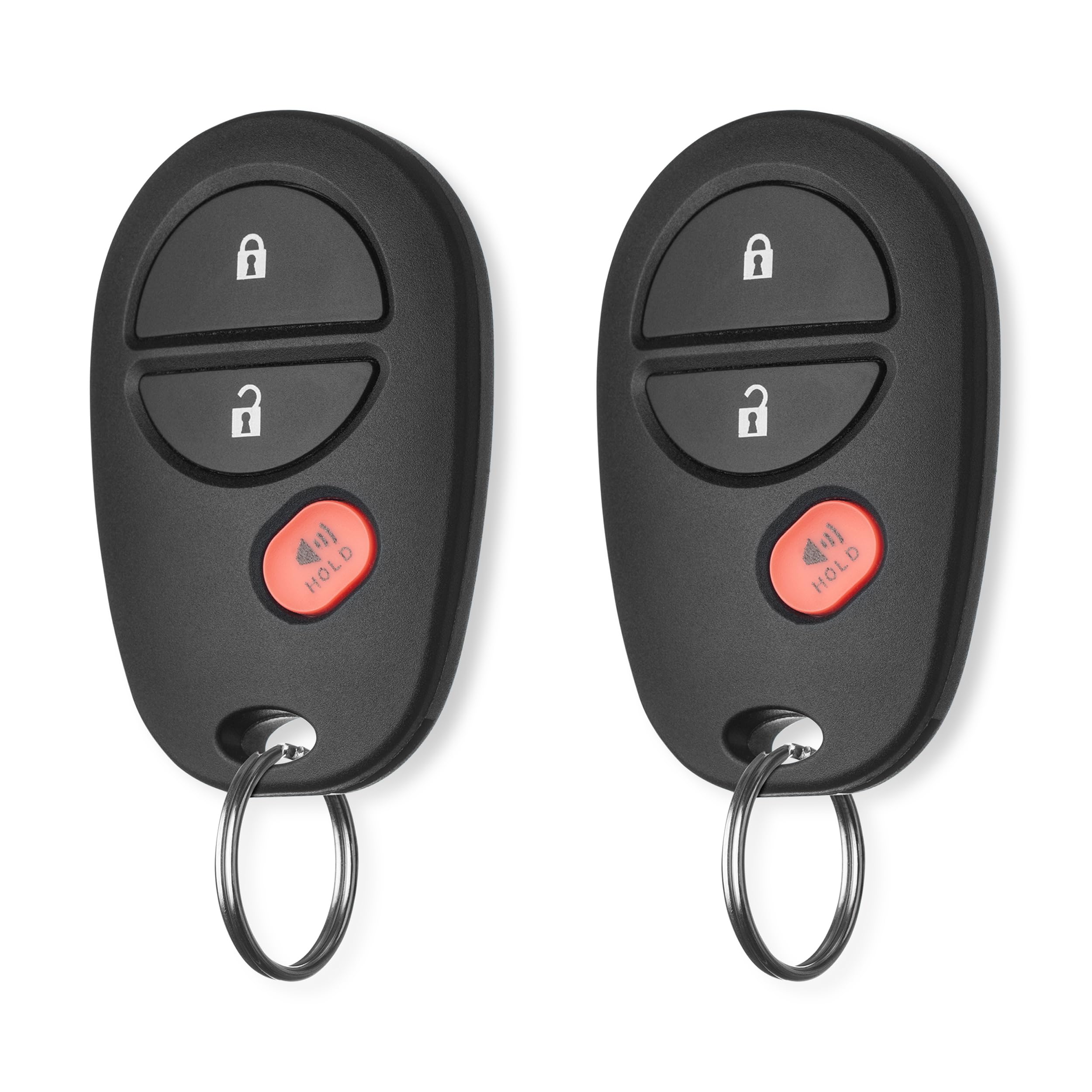 FOBTEK Key Fob Keyless Entry Remote for Toyota Tacoma Tundra Sienna Sequoia Replacement for GQ43VT20T, 89742-AE010